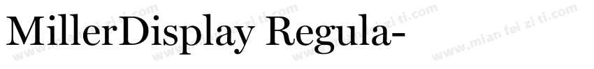 MillerDisplay Regula字体转换